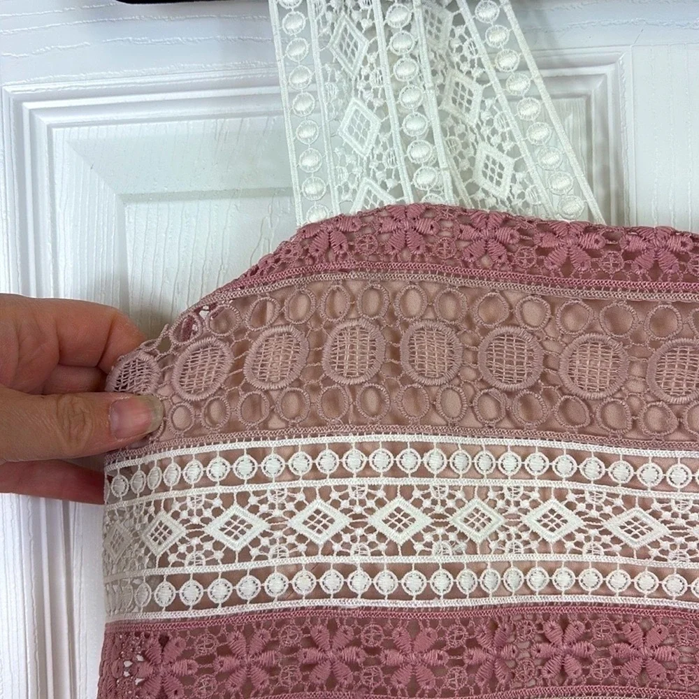 NWT Shoshanna lace Dunham dress blush pink sz 4 - Picture 6 of 11